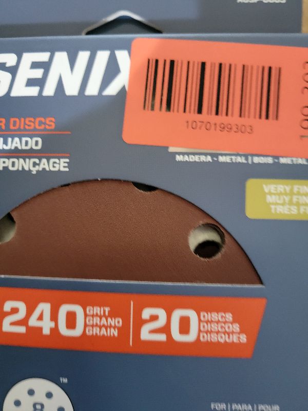 Photo 1 of 240 Grit Mouse Sander Sandpaper, Jamiikury 5 Hole Detail Sander Sandpaper Palm Sander Paper Mouse Sanding Pads Hook and Loop Sanding Sheets - Pack of 20