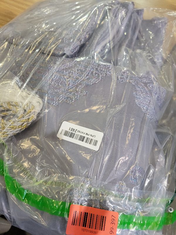 Photo 1 of Amidoudou 1 Pair Luxury Double Layered European High-Blackout Curtains Embroidered Curtains for Living Room Bedroom Balcony (Gray,72x102 Inch)