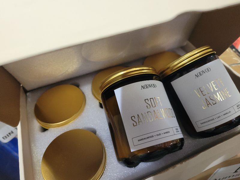 Photo 1 of AOOVOO Candles Set - 6PC Scented Candles, Soy Candle, Aromatherapy Candle, Soy Wax Candle, Candle for Home Scented, Lavender/Vanilla/Eucalyptus/Sage/Jasmine/Sandalwood