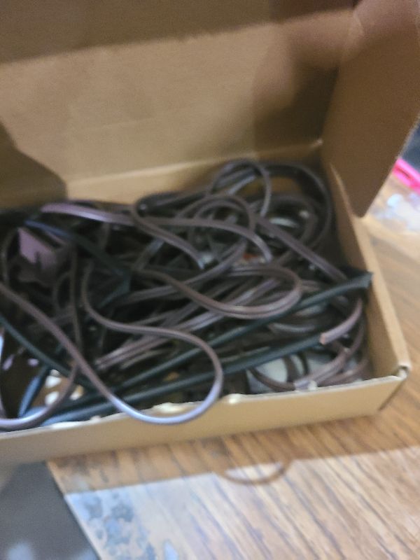 Photo 1 of 18/2 SPT-1 Electrical Wire Kit - 18/2 Landscape Lighting Wire with Strippers Plugs, Heat Shrink Terminals, Heat Shrink Tubing for Camp Holiday Lamp Extension Cable, Outdoor(Brown,50 ft)