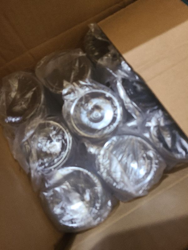 Photo 1 of 12-Pack Bulk Empty Plastic Reusable Juice / Water Bottles with Black Lids - Great for Smoothies, Sensory Crafts and Calming Bottles - 400ml