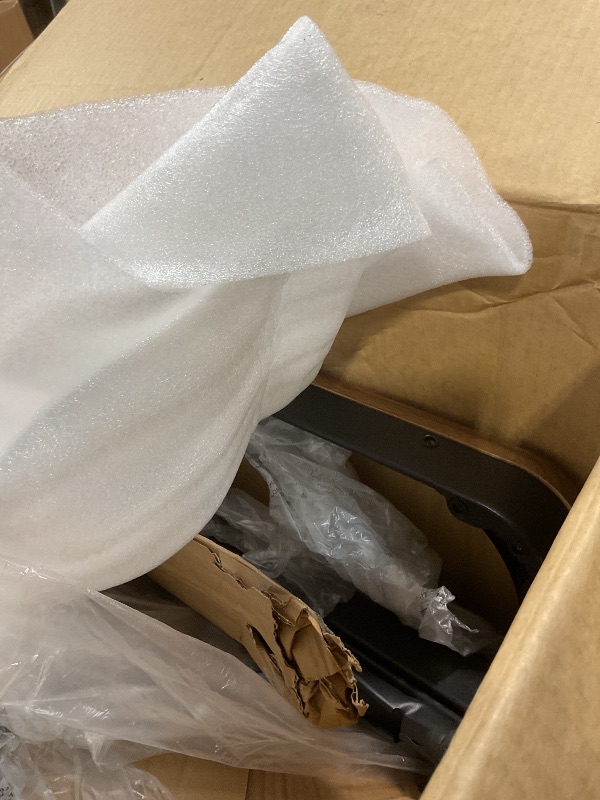 Photo 1 of ***partial set missing assembly pieces*** HOOBRO Bar Stools, Set of 2 Bar Chairs, 23.6 Inch Saddle Stools, Kitchen Counter Seat with Footrests, Industrial Barstools for Dining Room, Kitchen, Counter, Rustic Brown and Black BF02MD01