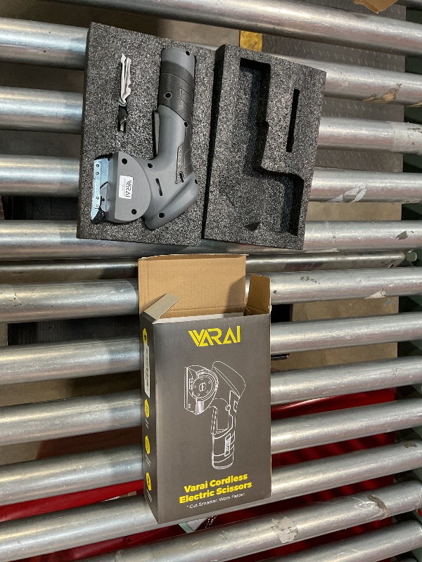 Photo 1 of ***MISSING POWER CORD*** VARAI 2026 Cordless Electric Scissors, Fast Charging Rechargeable Cardboard Cutter with Replaceable Blades and Long-Lasting Battery, Effortless Cutting for Cloth, Fabric, Plastic & Leather