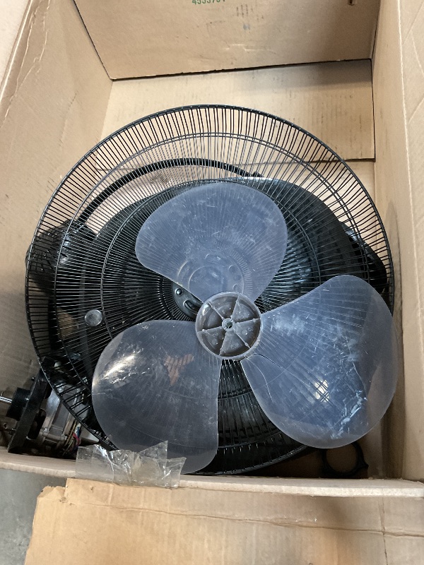 Photo 1 of * SCRATCHES * Amazon Basics 16" Pedestal Fan with Remote for Bedroom, Living Room, Office, Adjustable Height, Dual-Layered Blades, 3 Speeds, 3 Modes, Timer, Tilt Head, 60W, Black