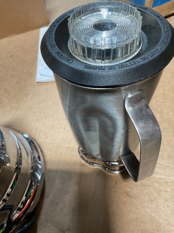 Photo 1 of * DIRTY * Waring Commercial BB900S 1/2 HP Chrome Bar Blender with 32-Ounce Stainless Steel Container, 1-Quart, Silver