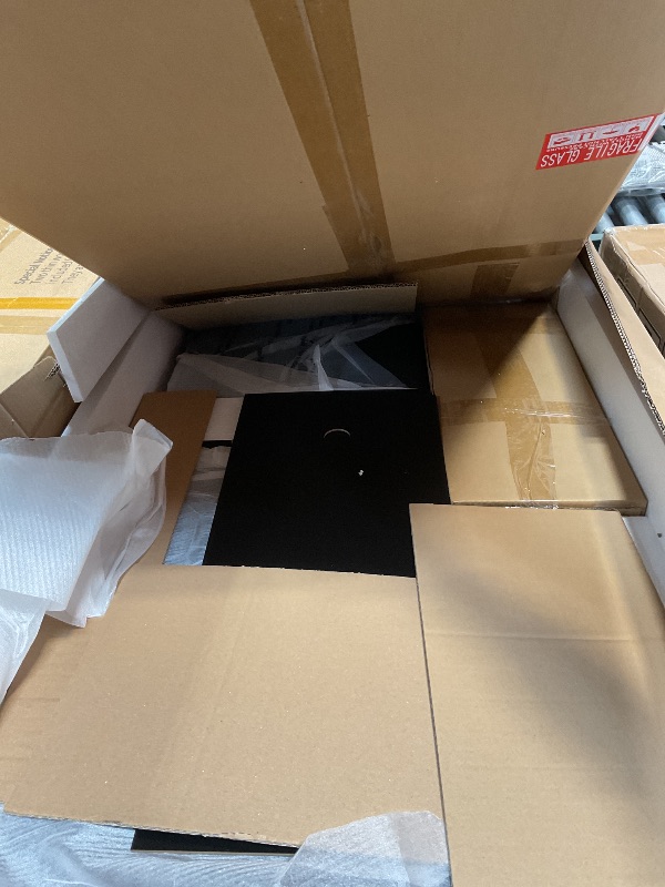 Photo 1 of *missing box 2/2*Ace a 7-drawer Vanity Set with Lighting Black High Gloss