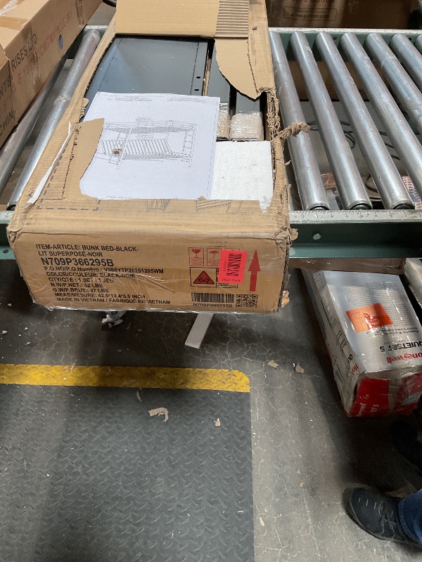 Photo 1 of *missing box 1/2* Costway Twin Over Futon Bunk Bed Convertible Couch & Bed w/ Safety Guardrails