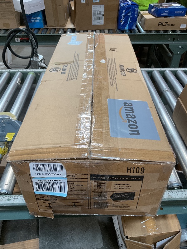 Photo 1 of *** PSRTIAL SET/ MISSING FAN BLADES *** Fanbulous Ceiling Fan with Light, 72 inch Large Black Ceiling Fan with Light and Remote, Indoor/Outdoor use for Living Room Patio, 6 Speeds, Reversible Quiet DC Motor, 3 CCT, Bi-color 8 Blades