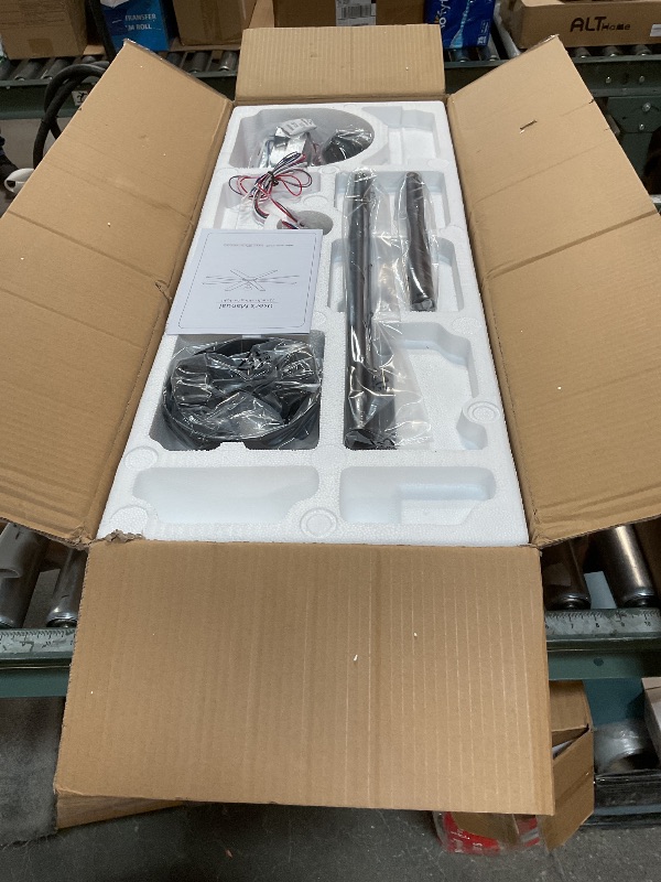 Photo 1 of *** PSRTIAL SET/ MISSING FAN BLADES *** Fanbulous Ceiling Fan with Light, 72 inch Large Black Ceiling Fan with Light and Remote, Indoor/Outdoor use for Living Room Patio, 6 Speeds, Reversible Quiet DC Motor, 3 CCT, Bi-color 8 Blades