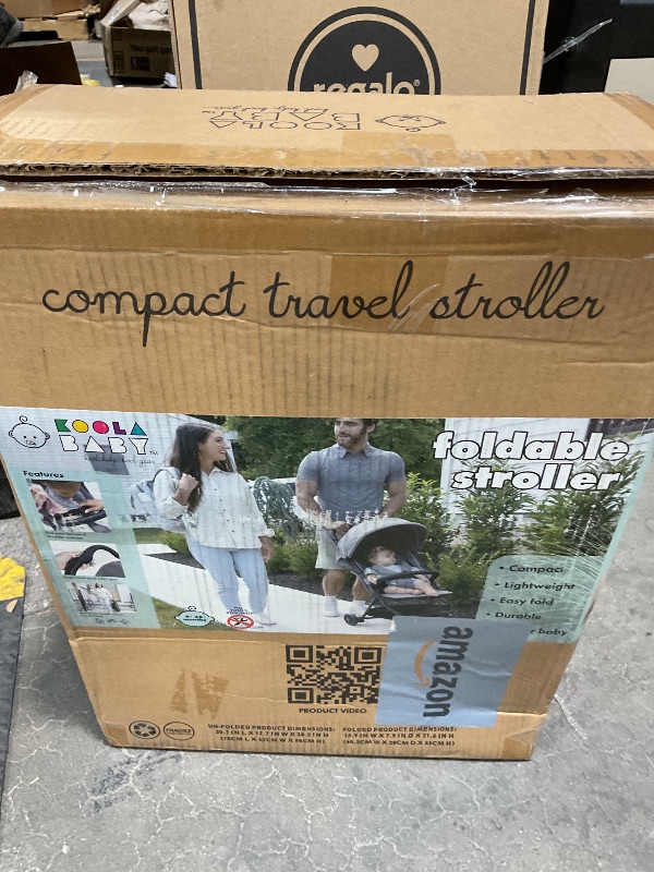 Photo 1 of ***MINOR DAMAGE (MATERIAL TEARS) *** Lightweight Travel Stroller for Baby & Toddlers - Easy Fold & Compact Stroller with Canopy, Storage Basket, Multi-Position Recline & Convenient One-Hand Fold (Grey)