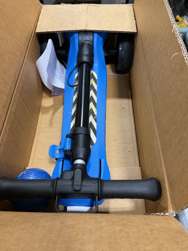 View 3 of **NON FUNCTIONAL** Electric Scooter for Kids Ages 3-12, Full Body Lights Up, Wide Deck, 3 Adjustable Heights, 5MPH Safe Speed, 90min Riding, Foldable 3 Wheel Electric Scooter for Kids Boys Girls Toddler