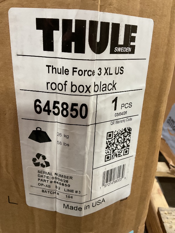Photo 1 of **DAMAGED** Thule Force 3 XL US