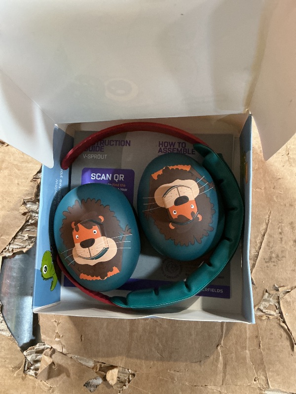 Photo 1 of ***DIRTY*** Vanderfields Premium Hearing Protection Ear Muffs - Broad Spectrum Sound Reduction 33.2dB at 2K Hz Noise Cancelling - Headset Safety Noise Cancellation - Babies and Toddlers - Dinosaur Club