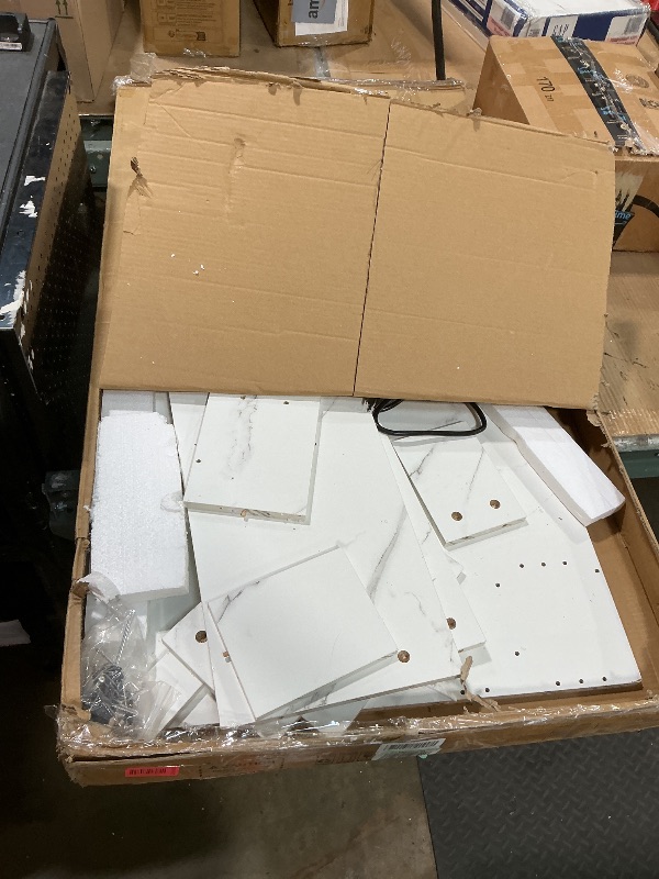 Photo 1 of ***FOR PARTS ONLY/ DAMAGED / MISSING PIECES*** ZYKZYK Upgraded 2-Tier Washer and Dryer Countertop with Power Outlet,54" W x 27.6" D Large Laundry Countertop for Fold Clothes, Laundry Topper with Non-Slip Pads & Metal Hooks and Storage Basket