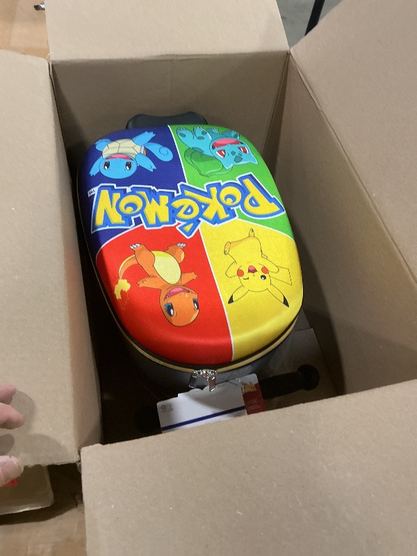 Photo 1 of **HANDLE DAMAGED (DROP DOWN BUTTON ON HANDLEBARS BROKEN OFF BUT STILL FUNCTIONAL & SLIGHLTY SHARP** Bioworld Pokemon Character Art Scooter Youth Rolling Luggage, OSFA