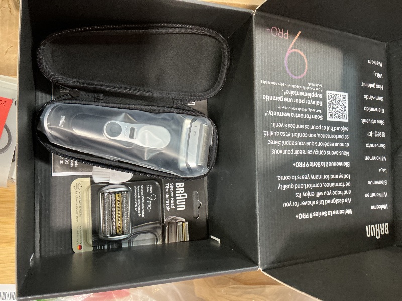 Photo 1 of ***PARTIAL SET/ MISSING ATTACHMENTS*** Braun Series 9 PRO+ Electric Shaver, Pro SensoAdapt, 6in1 SmartCare Center, Wet & Dry Razor, 9660CCPS, Black