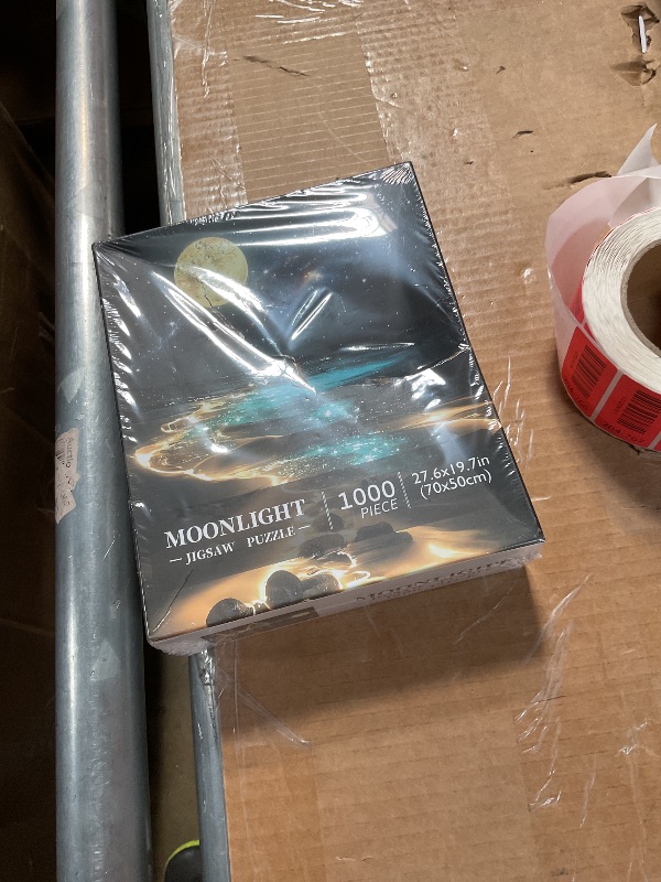 Photo 1 of ***DAMAGED BOX*** Moonlight Jigsaw Puzzles for Adults 1000 Pieces, Sparkling Beach Nature Landscape 1000 Piece Puzzle for Adults, Fun Hard Difficult Impossible Challenging Jigsaw Puzzles 1000 Pieces