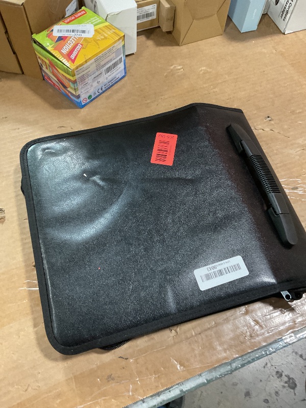Photo 1 of ***FOLD DAMAGE***Fkewp 400 Capacity CD Case Holder, PU Leather CD DVD Storage Binder Media Organizer with Zipper, Portable Storage Booklet Album Box for Vehicle Home Office, Car Accessories