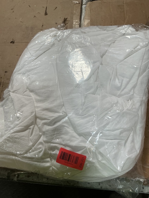 Photo 1 of 100% Washed Cotton Duvet Cover Queen Size, White Linen Like Breathable Natural Bedding Set (No Comforter), 90x90 Inches
