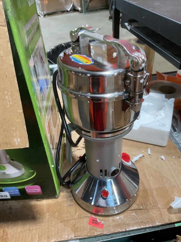 Photo 1 of **NON FUNCTIONAL** Grain Grinder Mill 250g Electric Stainless Steel Grain Grinder 1480W High-speed Spice Herb Grinder for Corn,Flour,Wheat,Pepper and Coffee Bean