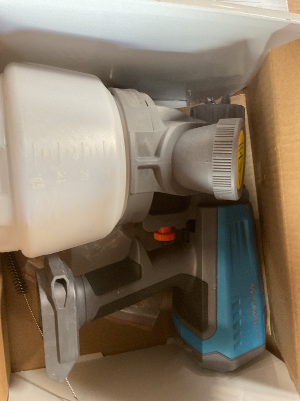 Photo 1 of (((A little bit used )))) Tilswall Cordless Paint Sprayer Brushless, Compatible with Dewalt 20V Battery (Battery Not Included), Easy Side-Fill, 1300ml Container, Electric HVLP Spray Paint Gun for House Painting, Furniture