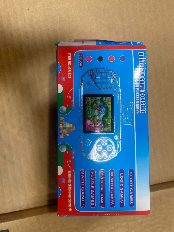 Photo 1 of 16 Bit Handheld Game for Kids, 3.0'' Large Screen Retro Gaming Player, Preloaded 200 HD Retro Kids Games with 2 Cartridges for Birthday Gift, Video Games for Boys & Girls Aged 4-12(Red)