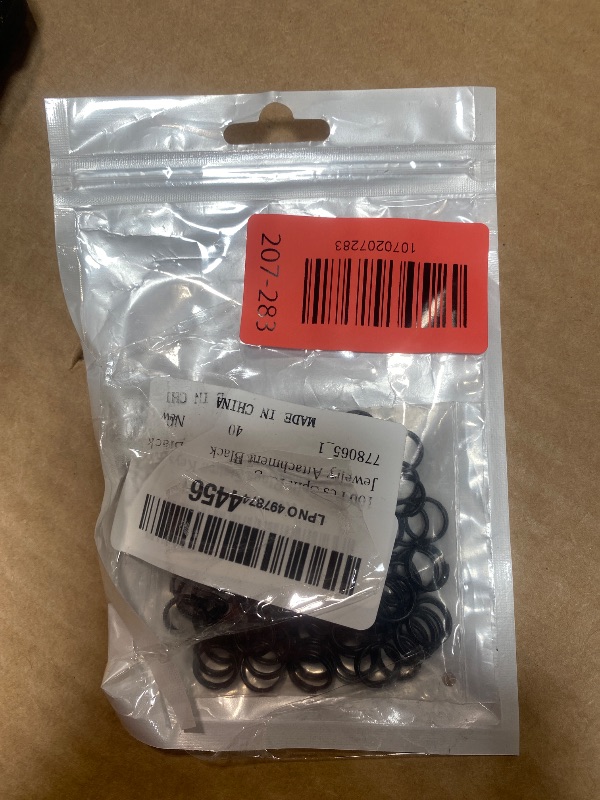 Photo 1 of 100 Pcs Split Rings Stainless Steel Key Rings 8 mm Small Key Chain Jump Ring Black Keys Ring Small Keyrings for Necklaces Keys Jewelry Attachment Black