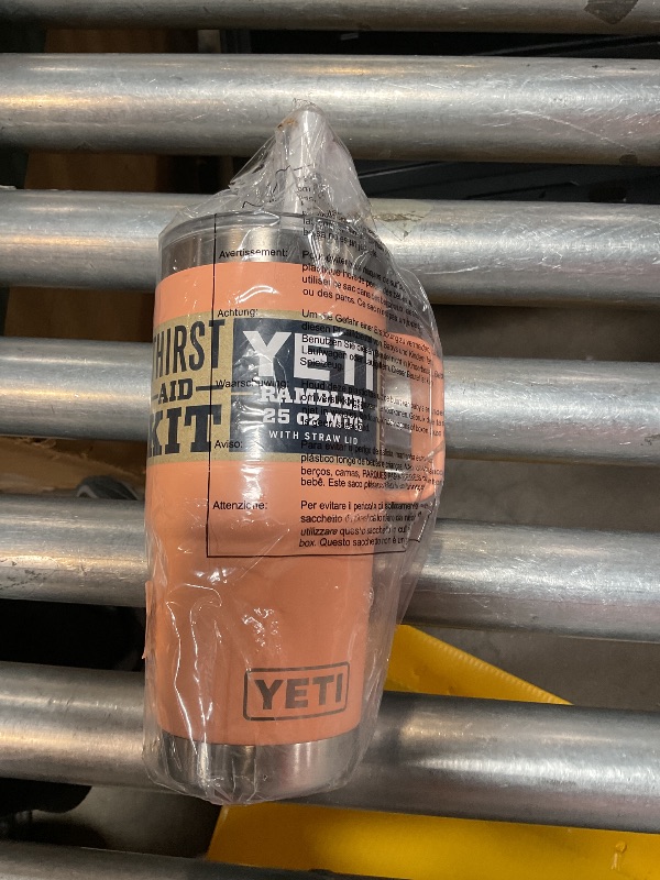 Photo 1 of 
Click to see full view
 

 

 

 

 YETI Rambler 25 oz Tumbler with Handle and Straw Lid, Travel Mug Water Tumbler, Vacuum Insulated Cup with Handle, Stainless Steel, Lowcountry Peach