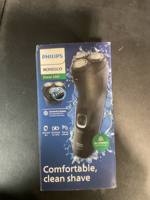 Photo 1 of ***HEAVILY USED/ DIRTY*** Philips Norelco Shaver 2400 Series, Wet and Dry Electric Shaver, Pop-up Trimmer, P-Cap, Deep Black, Model X3001/90