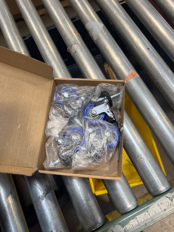 Photo 1 of ***MISSING HARDWARE*** Caster Wheels Heavy Duty 2 Inch Stem Caster 800Lbs, Threaded Stem Casters 3/8"-16 x 1(Stem Diameter 3/8", Stem Length 1"), Safety Locking Caster Set of 4, Industrial Castor Wheels for Cart,Furniture