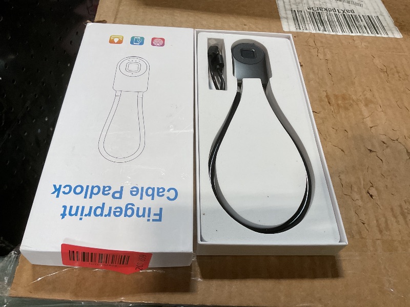 Photo 1 of **FOR PARTS/LOCKED TO PREV USER ****Dhiedas Fingerprint Cable Lock, Fridge Locks with Fingerprint Bluetooth APP Control, Smart Biometric Waterproof Child-Proof Refrigerator Lock for Kids & Adults Fridge French Door Cabinet Gate