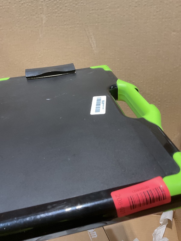 Photo 1 of ** SCRATCHES AND DIRT FROM TRANSPORT **Officemate Carry All Clipboard Storage Box, Letter/Legal Size, Black & Green (83325)