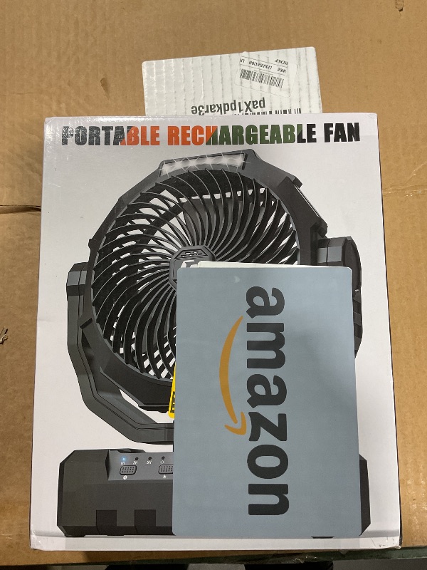 Photo 1 of FRIZCOL 3-in-1 Camping Fan - Portable Fans Rechargeable - 24000mAh Battery Powered Fan with Light & Remote for Indoor, Outdoor, Tent, Travel, Fishing, Jobsite, Gifts for Men Dad Him - Green