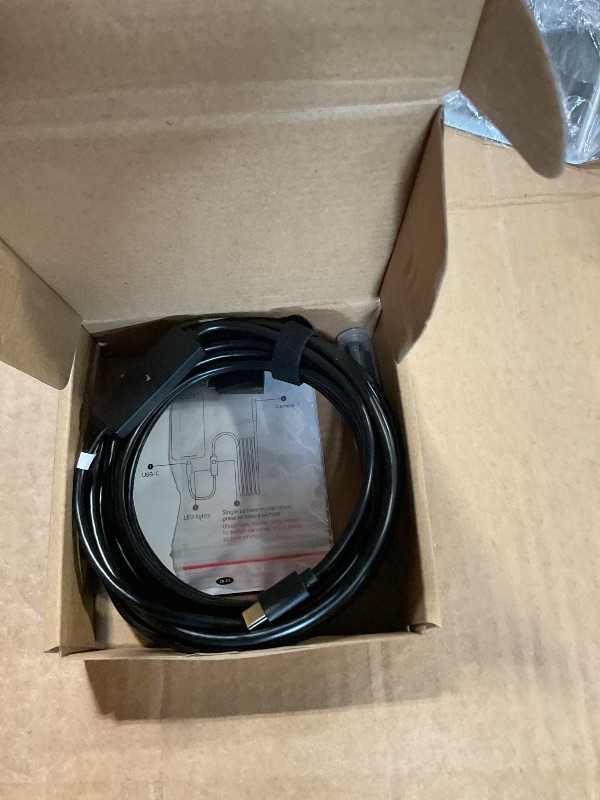 Photo 1 of [Dual-Lens] Endoscope Camera with Light, 1920P HD Borescope with 8+1 Adjustable LED Lights, IP67 Waterproof 16.5FT Semi-Rigid Snake Cord Inspection Camera for iPhone, iPad and Android Phone (Type C)