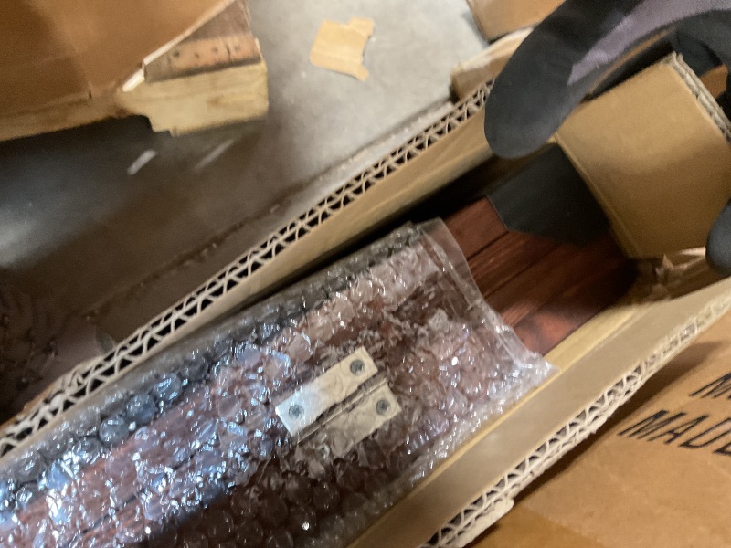 Photo 1 of **CORNER SCRAPED**Pawlabay 4 Panel Short Panel Divider Screen,3.95 FT Tall Bamboo Room Divider Folding Privacy Screen,Short Panel Divider Freestanding Room Divider for Room Seperation,Brown