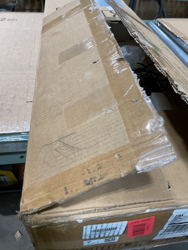 Photo 1 of **SCRATCHES**Veken 55 Inch Large Electric Standing Desk,Sit to Stand Up, Heights Adjustable, Work Home Office Computer Table for Study, Walking Pad, Writing, and Games, Wooden Desktop Desks, White