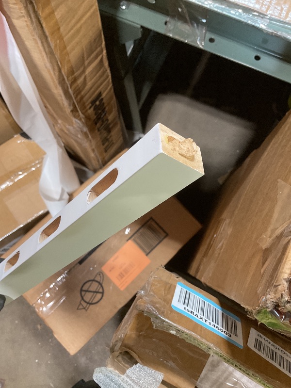 Photo 1 of **MINOR DAMAGE ON CONNECTOR**SONGMICS Solid Wood Luggage Rack, No Assembly Required, Foldable Suitcase Stand, Luggage Holder, with Storage Shelf, for Guest Room, Hotel, Bedroom, Cloud White URLR020W02