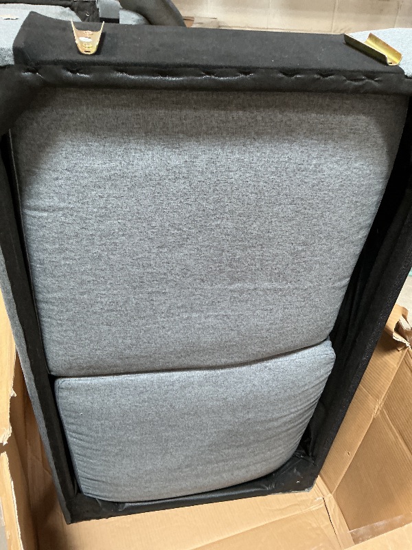 Photo 1 of *** MISSING PARTS***Grey sofa with storage