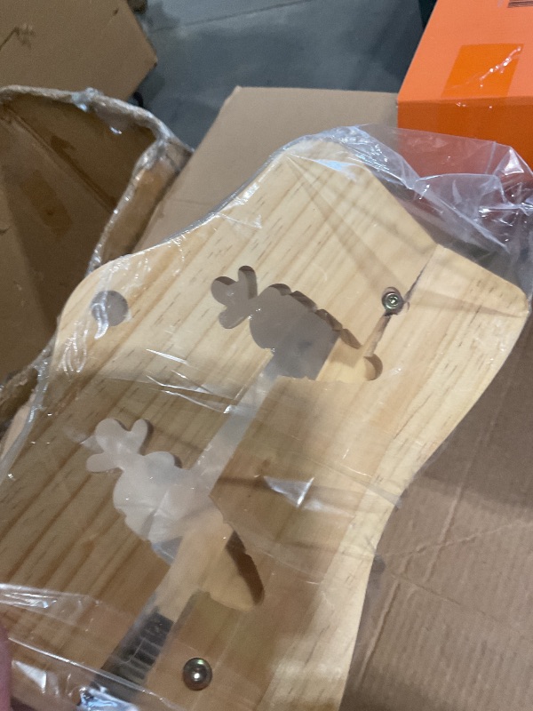 View 3 of **BROKEN FOOTBOARD**Wooden Bunny Bed, 2 in 1 Rabbit Guinea Pig Bed Detachable Small Animal Bed with Stairs Washable Reversible Mat Guinea Pig Toys for Bunnies Chinchillas Hamster Ferret (Small Rabbits & Bunny Only)