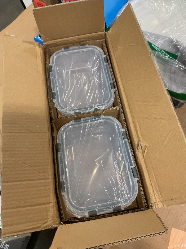 Photo 1 of [8-Pack,30 oz]Glass Meal Prep Containers,Glass Food Storage Containers,Airtight lunch Containers with Lids, Microwave, Oven, Freezer and Dishwasher