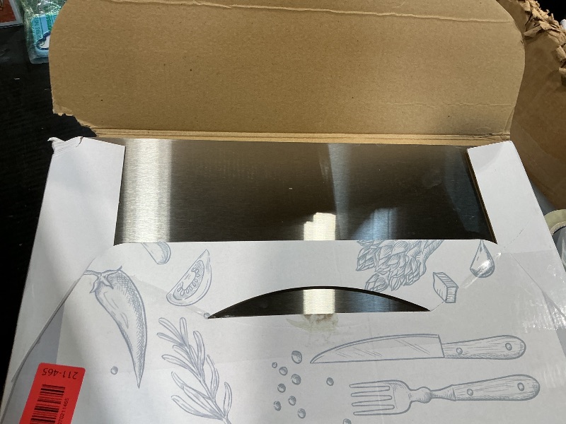 Photo 1 of 100% Titanium Cutting Board for Kitchen - Dishwasher Safe Chopping Boards with Handle, Reversible Charcuterie Board for Home Counter Outdoor Camping Housewarming Gifts for Women (18 x 12)