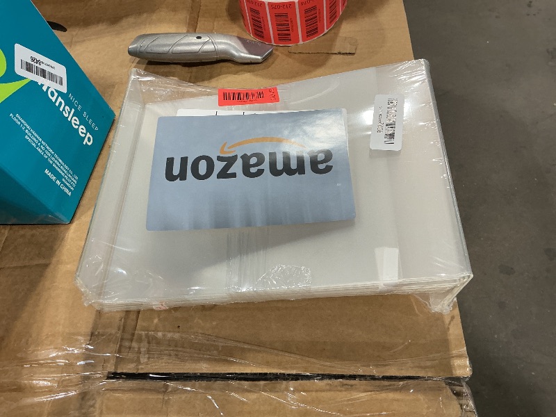 Photo 1 of ***HAS PARTIAL DAMAGED PIECES*** MaxGear 6 Pack Acrylic Sign Holder 8.5 X 11, Plastic Paper Holder With Vertical Slanted Back, Picture Photo Frames Display Stand Flyer and Document Organizer for Office Desktop Use