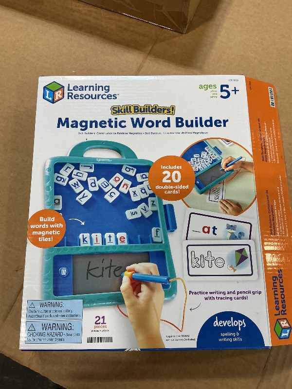 Photo 1 of **MISSING PIECES** Learning Resources Skill Builders Magnetic Word Builder, Learn to Read, Phonetic Alphabet, Puzzle Board, ABC Kids Games, Sensory Board For Kids, Fine Motor Skills, Birthday Gift