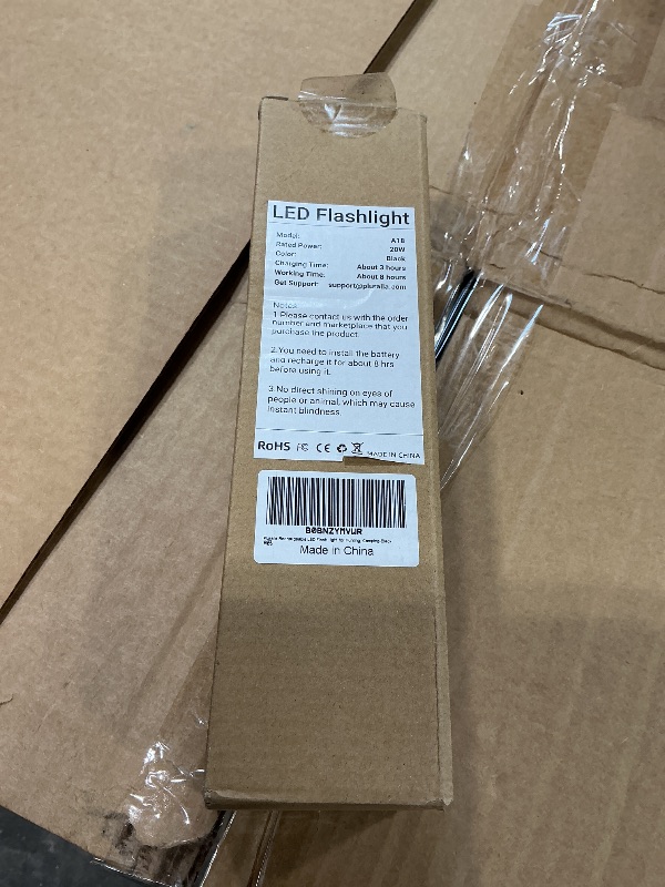 Photo 1 of **FOR PARTS/ NON-FUNCTIONAL** Pluralla Rechargeable LED Flashlights 7100 High Lumens, Super Bright Powerful Flashlights with 5 Lighting Modes, Waterproof Handheld Flashlight for Hunting, Camping-Black