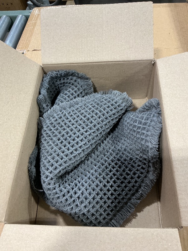 Photo 1 of **SMALLER IN PERSON*** AMOAMI Upgraded Dark Grey Waffle Bath Mat4