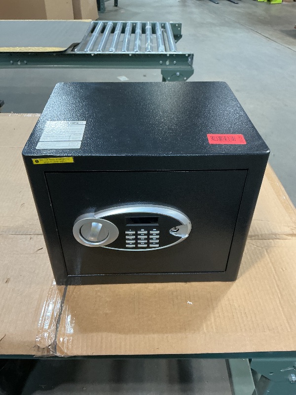 Photo 1 of 1.2 Cub Small Fireproof Safe for Home, Personal Fire Safe Box with Digital Keypad Key and Removable Shelf, Small Security Box for Money Firearm Medicine Valuables