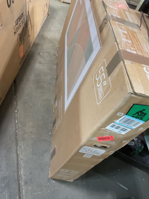 Photo 1 of **DIRT**TCL 55 Inch Class NXTVISION Series Picture Frame Canvas Art TV | 55A300W, 2024 Model | QLED 4K HDR Smart Google TV | 120HZ Dolby Atmos Audio | Voice Remote Alexa Google Apple Streaming Television