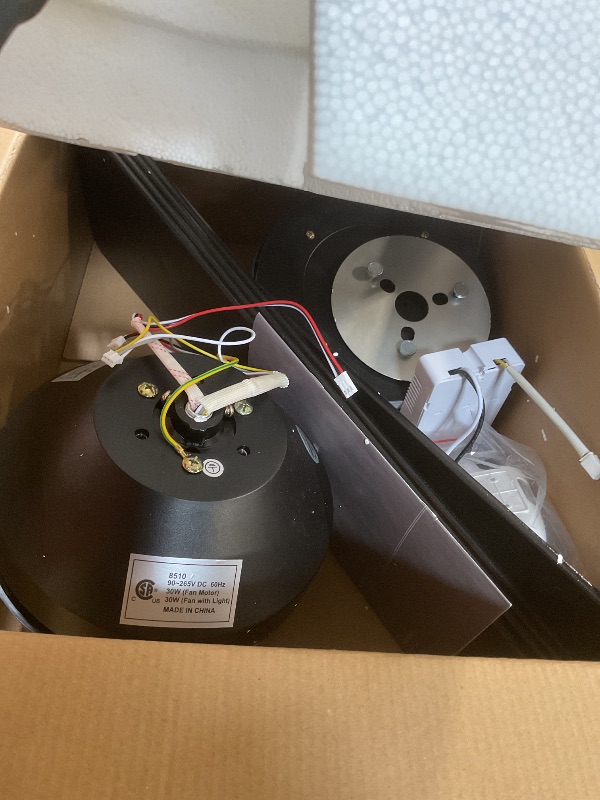Photo 1 of ***FOR PARTS ONLY/ NON-FUNCTIONAL*** Brown RGB Ceiling Fans with Lights - 46" Flush Mount Ceiling Fan with Remote APP, RGB+3CCT Dimmable Led Light, Reversible 6 Wind Speeds&2H Timer, Low Profile Modern Fan Light Fixture for Bedroom Party