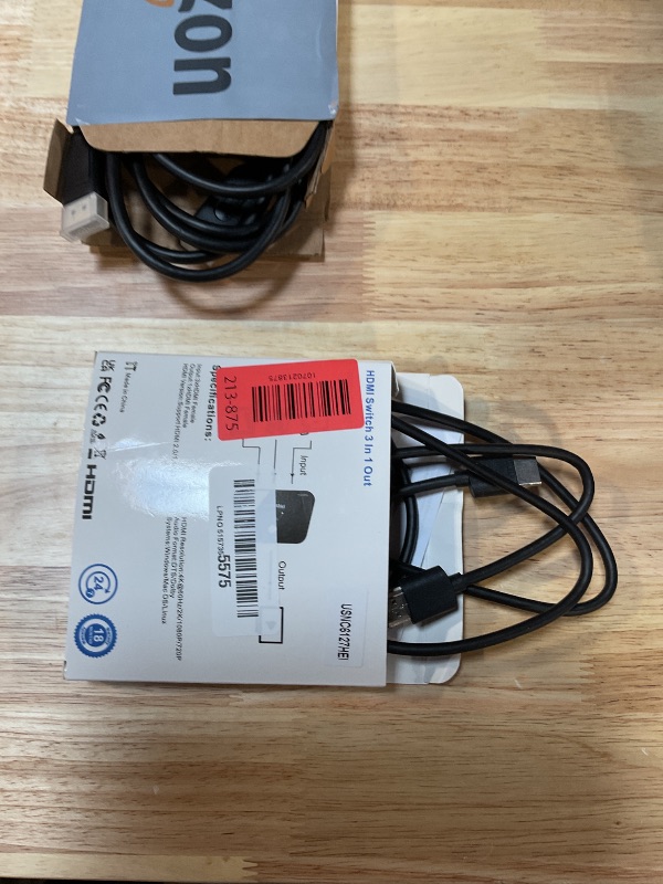 Photo 1 of [Upgrade] HDMI Switch 3 in 1 Out, 4K@60Hz HDMI 2.0 Switch Splitter with 2.6FT Long HDMI Cable, 3-Port HDMI Switcher Selector, Supports 4K 30Hz 3D 1080P HDCP2.2 for PS5 Xbox DVD Player Fire Stick PC