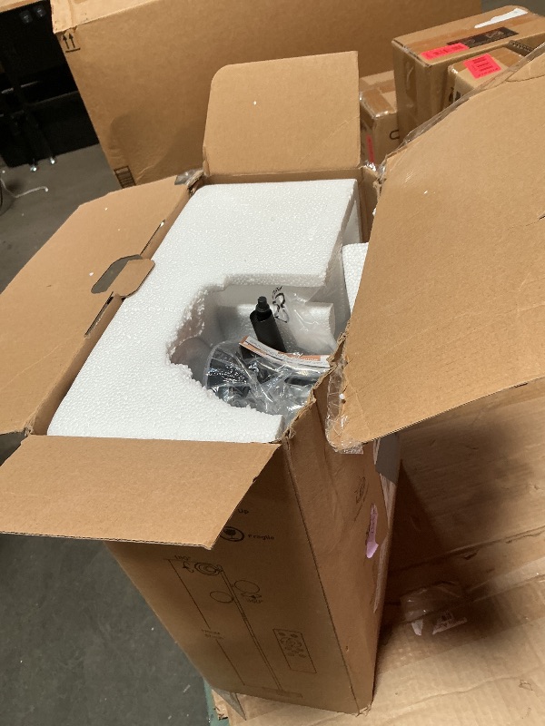 Photo 1 of **POSSIBLY FOR PARTS/ TOP LIGHT IS EITHER DAMAGED OR MISSING HARDWARE*** SIBRILLE 36W LED Tree Floor Lamp, Modern Dimmable Standing Lamp with Remote & Touch Control, 4 Color Temperatures, 3 Rotatable LED Light Floor Lamps for Living Room, Bedroom, Office